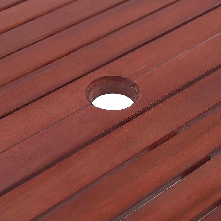 Produktbild Beliani Gartenmöbel Set Akazienholz 6-Sitzer rechteckig Auflagen terracotta TOSCANA (220 cm)
