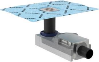 Geberit Bodenablauf für bodenebene Dusche Fussbodenaufbauhöhe ab 90 mm d50