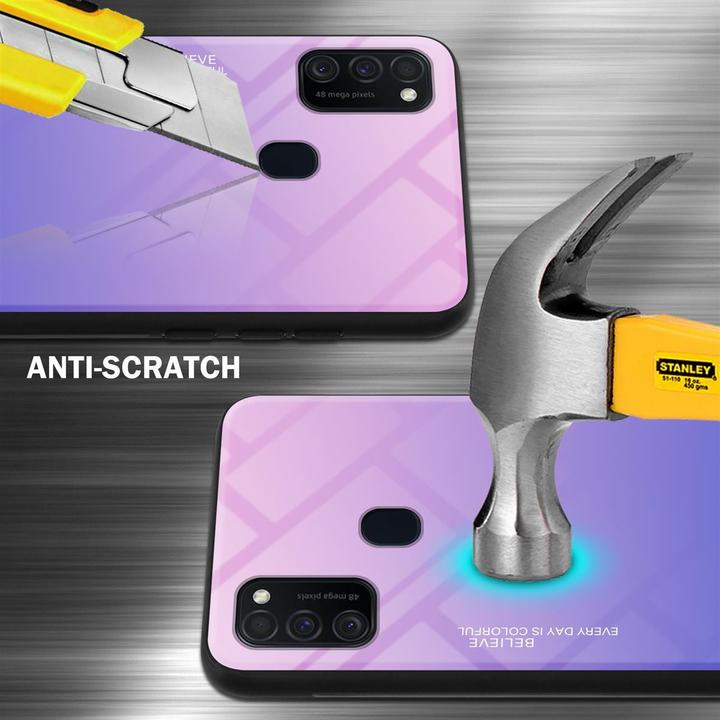 Productafbeelding Cadorabo TPU 2 kleuren glasdekking (Samsung Galaxy M30, Samsung Galaxy M21)