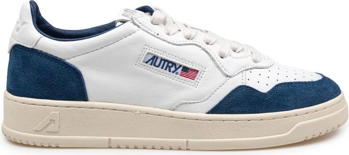 Produktbild Autry medalist sneakers in leather and suede color white and blue (40)
