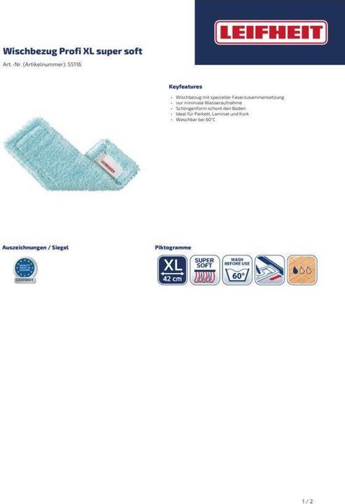Actual product image Leifheit Wiper cover Profi extra soft (1 pcs.)