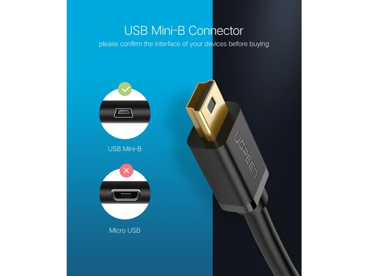 Image du produit Ugreen USB A – USB Mini-B (3 m, USB 2.0)
