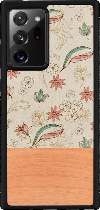 Produktbild Man.Wand &WOOD case for Galaxy Note 20 Ultra pink flower juodas (Samsung Galaxy Note 20 Ultra)