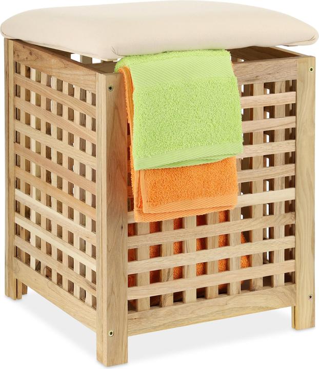 Actual product image Relaxdays Pouf portabiancheria (45 l)