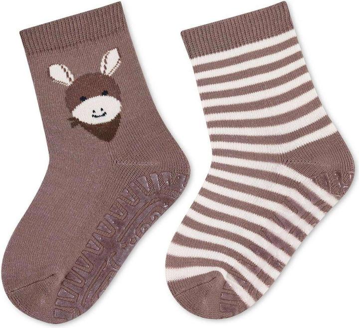 Produktbild Sterntaler Antirutsch-Socken Emmi 2er Set Braun Gr. 19/20 (19 - 20)