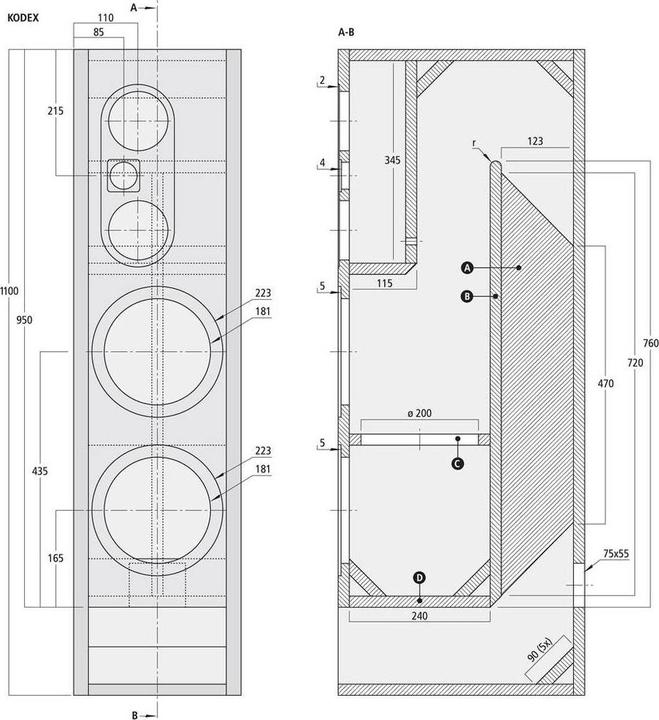Produktbild Monacor KODEX 3-Wege Lautsprecher Bausatz (Set)