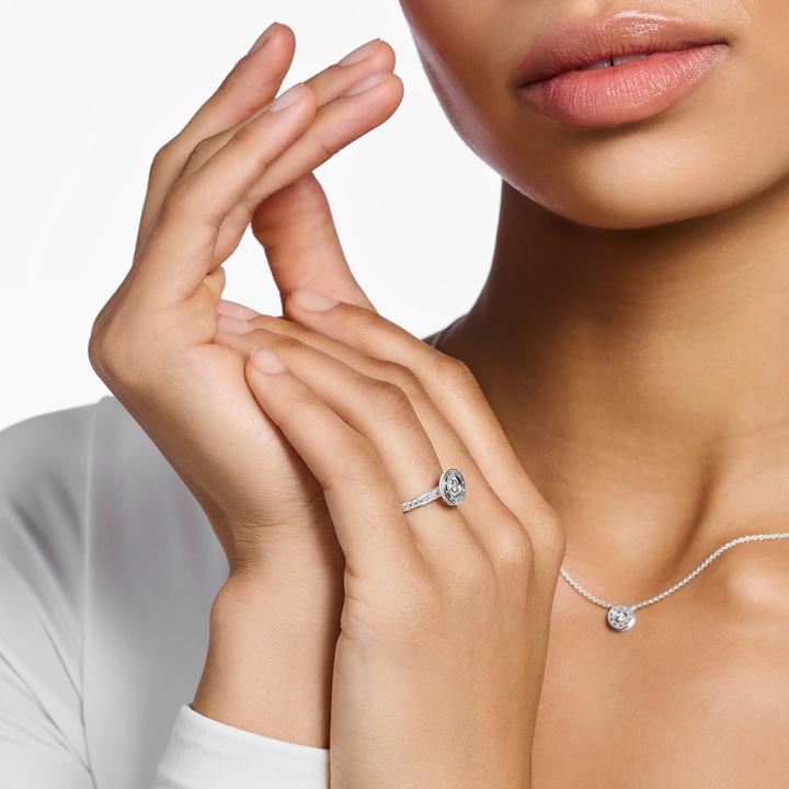 Image du produit Thomas Sabo Bague cercle pavé de pierres blanches argent (56, Argent 925)