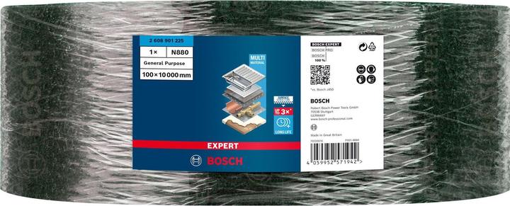 Productafbeelding Bosch Professional Zubehör Expert N880 Vliesrol voor handschuren, 100 mm x10 m, voor alle doeleinden, 10-delig. (Zeer fijn)