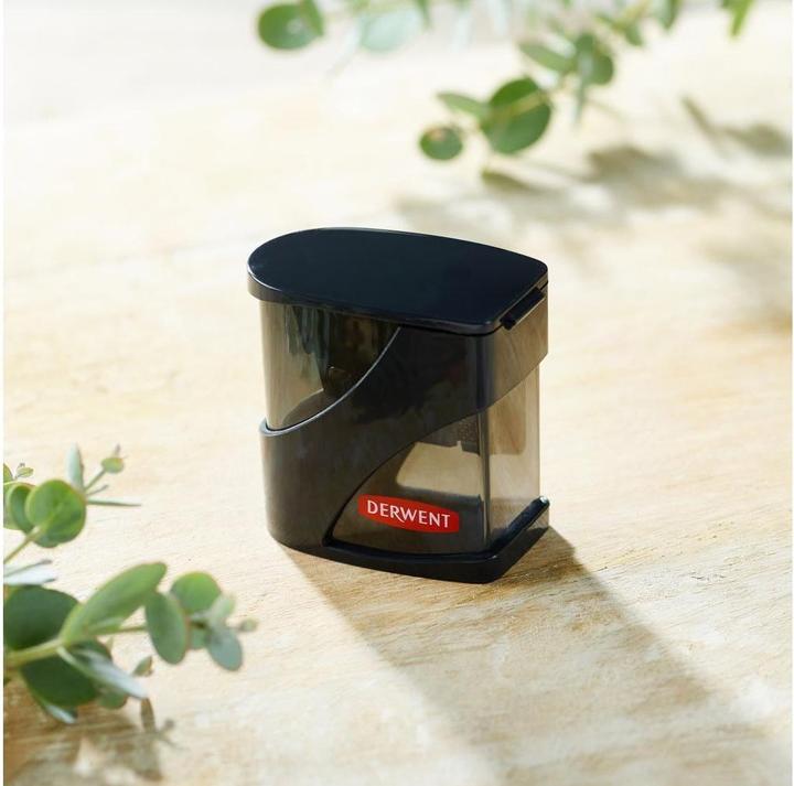 Image du produit Derwent Taille-crayon double trou avec réservoir, noir