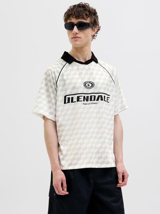 Actual product image Jack & Jones Jcoretreat Aop Mesh Open Collar Polo Ln (M)
