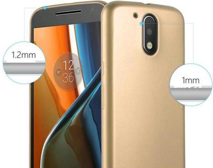 Actual product image Cadorabo TPU Matt Metallic Cover (Motorola Moto G4 Plus, Motorola Moto G4)