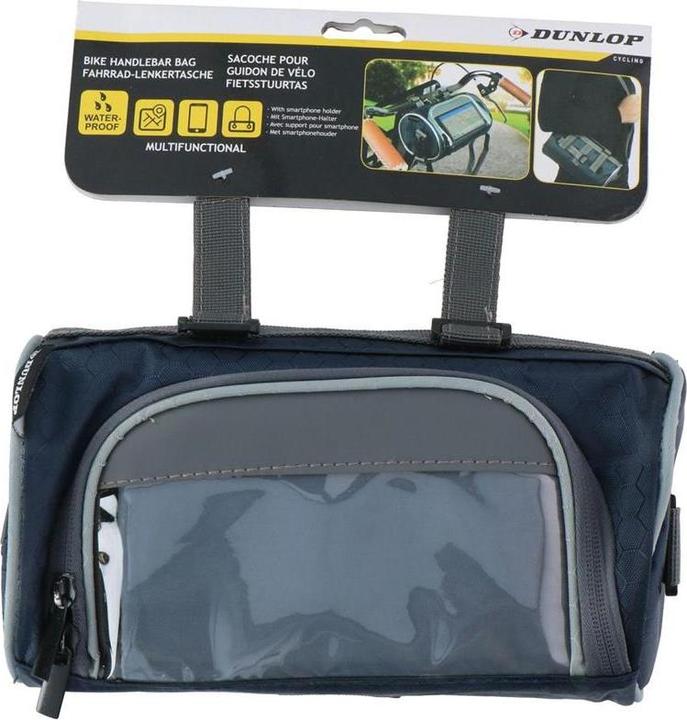 Image du produit Dunlop - Fahrradlenkertasche/Gepäcktasche mit Smartphonetasche (blau) (1.20 l, Sacoche de guidon)