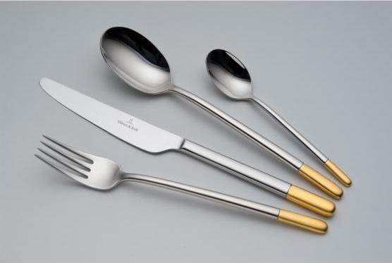 Actual product image Villeroy & Boch Cutlery set 24 pcs Ella partly gold plated (24 Piece, Cutlery set)