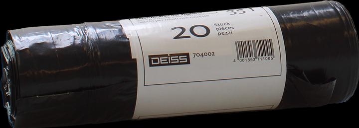 Actual product image Deiss Refuse sacks with drawstring recycled LDPE without OKS (20 x, 110 l)