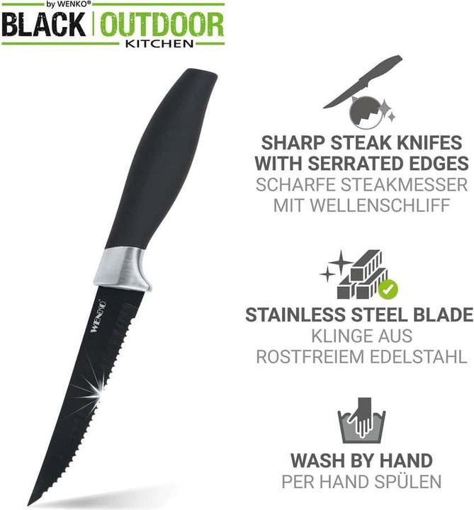 Immagine prodotto Wenko Coltello da bistecca Otis 4 pezzi. (4 Pezzo/i, Coltello)
