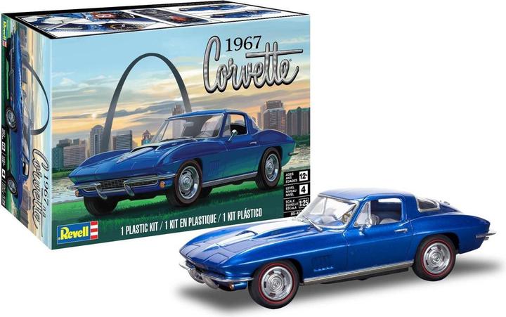 Actual product image Revell 1967 Corvette Sting Ray Sport Coupe 2N1