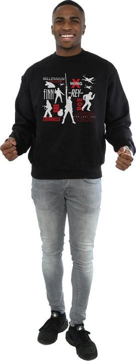 Actual product image Star Wars Mens The Last Jedi Rebellion Silhouettes Sweatshirt (L)