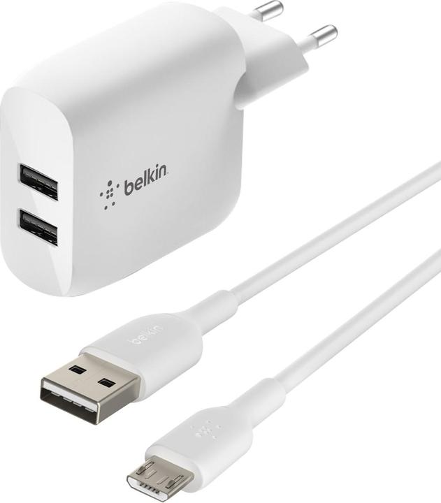 Immagine prodotto Belkin Caricatore doppio USB-A, 24W incl. cavo micro USB 1 (12 W)