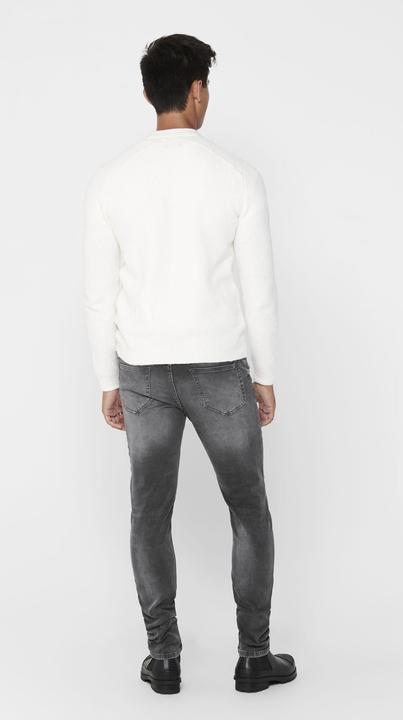 Actual product image Only & Sons ONSLoom Slim Zip Sweat Grey Slim Fit Jeans (32)