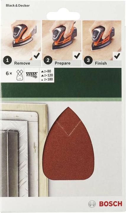 Actual product image Bosch Zubehör Set of 5 sanding sheets for multi-sander K = 80 (80)