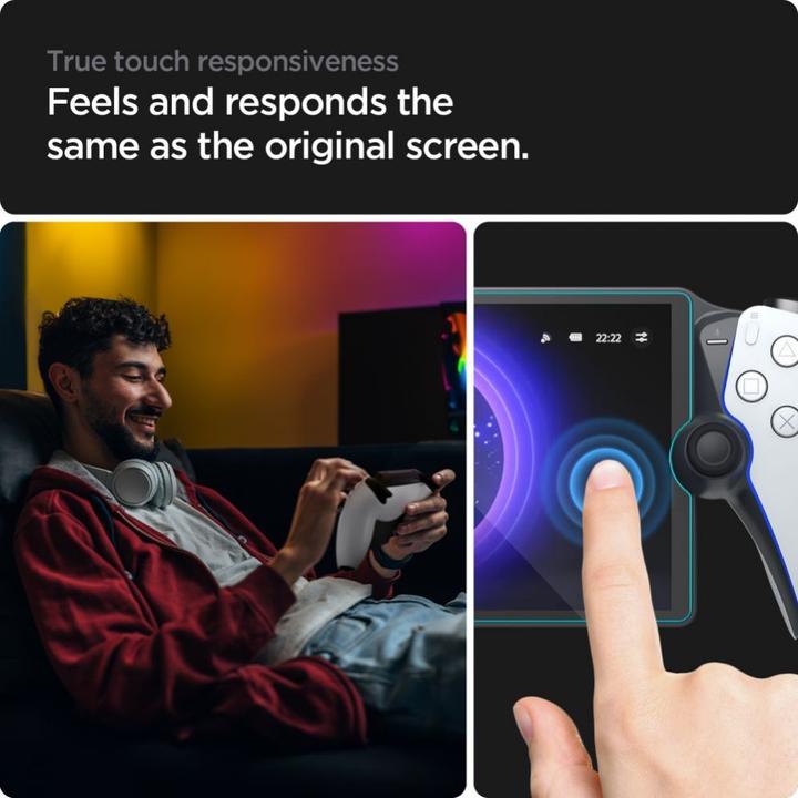 Actual product image Spigen GLAS.tR EZ Fit Playstation Portal Screen Protector