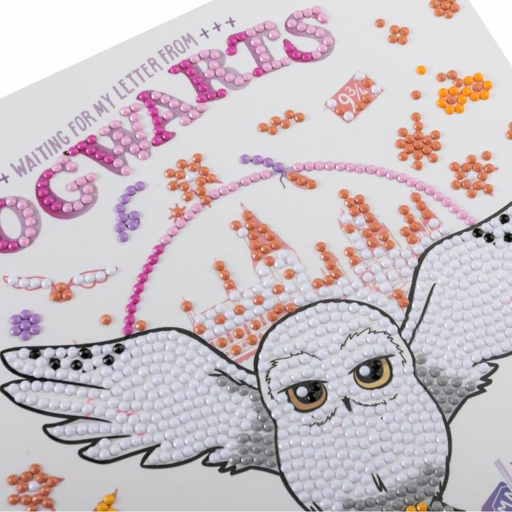 Actual product image Craft Buddy Hogwarts & Hedwig, 18x18cm Crystal Art Card