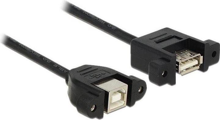 Immagine prodotto Delock Cavo USB2.0 A-B: 1m, installazione su entrambi i lati (1 m, USB 2.0)
