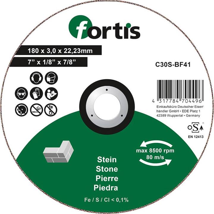 Actual product image Magni FORTIS cutting disc stone 180 x 3.0mm straight