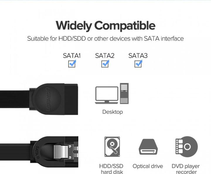 Produktbild Ugreen SATA 3.0 Kabel abgewinkelt 90-Grad