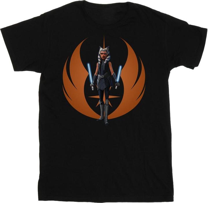 Actual product image Star Wars Boys Clone Wars Ahsoka Rebel Pose T-Shirt (140, 146)