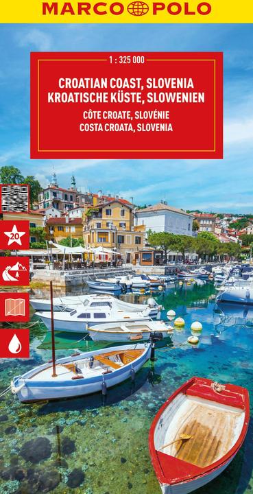 Produktbild Reisekarte Kroatische Küste, Slowenien 1:325.000