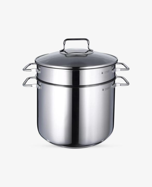 Produktbild WMF Spaghettitopf Pastatopf Nudeltopf Induktion Sieb 7,0l Edelstahl poliert (24.24 cm, Kochtopf, Edelstahl)