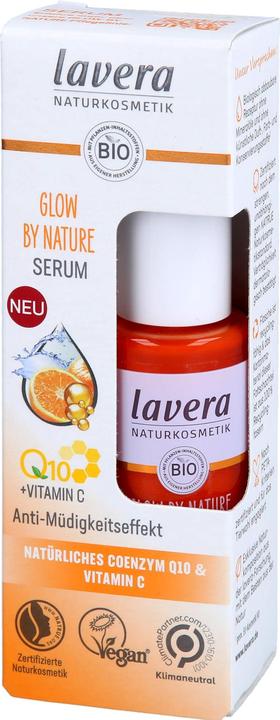 Lavera GLOW BY NATURE Serum Vegan Moisturizing Anti-Aging with Q10 and Vitamin C 30ml - Orange (30 ml)