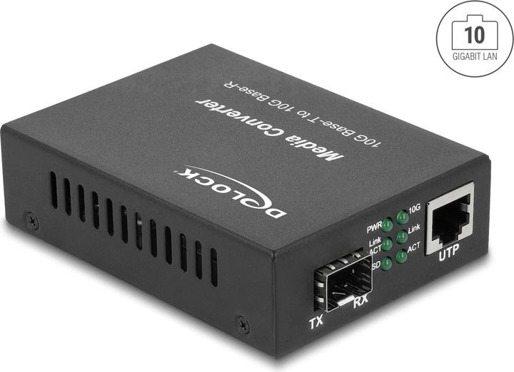 Delock Convertisseur de média 10GBase-R SFP+ vers 10GBase-T RJ45 (Convertisseur de médias)