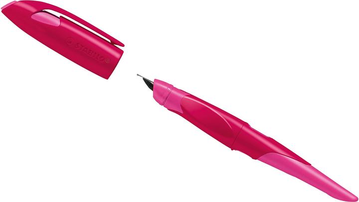 STABILO EASYbirdy ergonomischer Schulfüller für Rechtshänder Anfänger-Feder (Pink, Beere, 1 x)