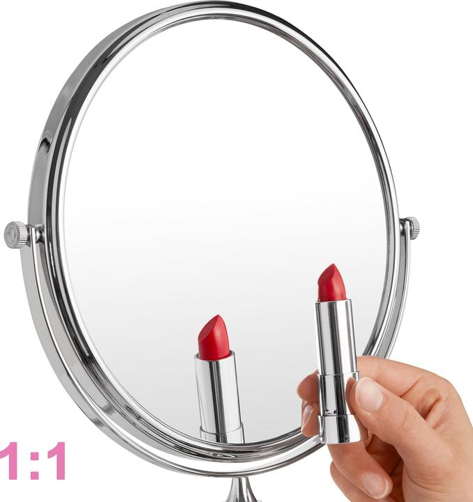 Immagine prodotto tectake Specchio da trucco con ingrandimento (Ø 20 cm)