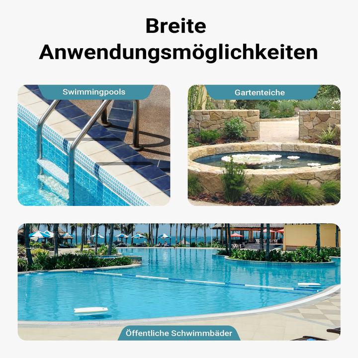 Actual product image Wiltec Teichtip ® 6m Swimming Pool Hose Vacuum Sleeve - 165g/m 1.25" 1 1/4 Inch - Made in Europe
