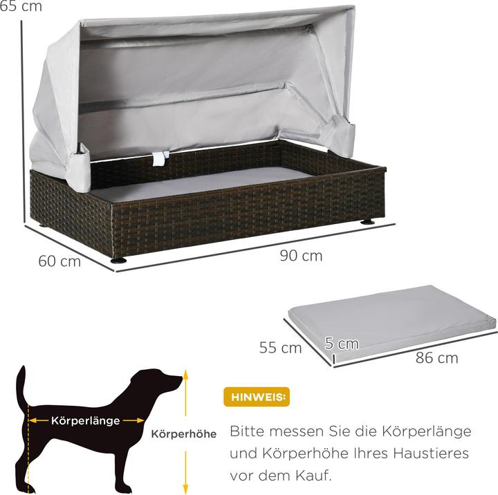 Image du produit PawHut Niche pour chien avec coussin (Niche pour chien)