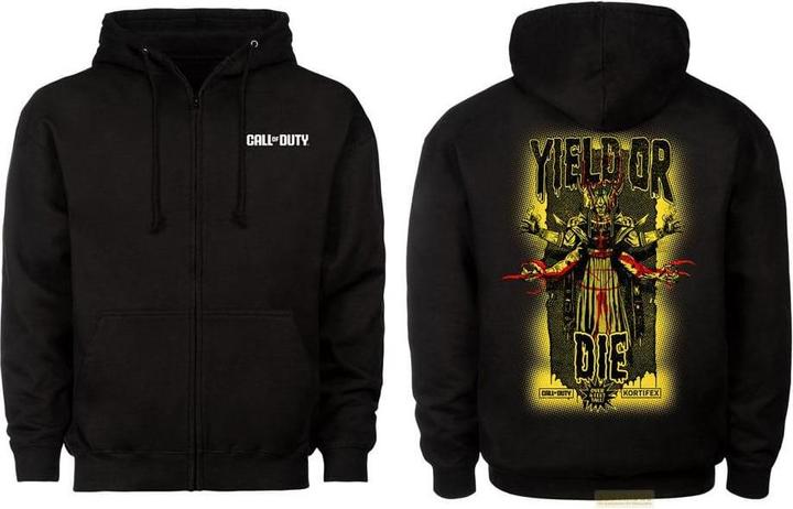 Actual product image Dpi Merchandising Call of Duty: Black Ops 6 Zipper Hoodie ""Yield Or Die"" Black (L)
