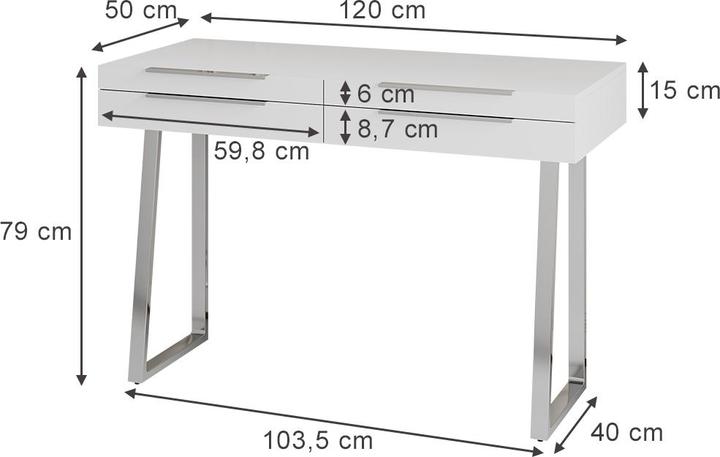 Image du produit Oskar-Store Alexia (120 x 50 x 79 cm)