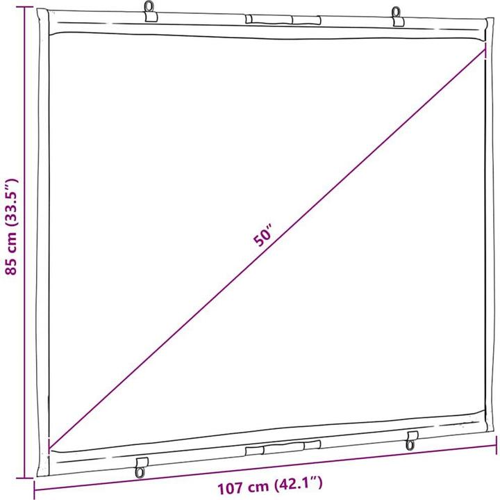 Immagine prodotto VidaXL Schermo proiettore a parete da 50 pollici 4:3 Schermo (50", 4:3)