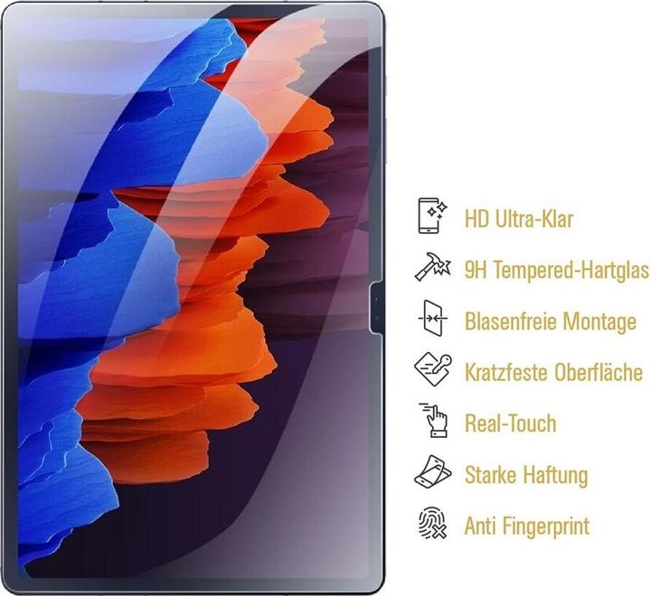 Actual product image Protectorking 3x real tempered 9H armoured glass 3D CLEAR (3 Piece, Galaxy Tab S8 Plus)