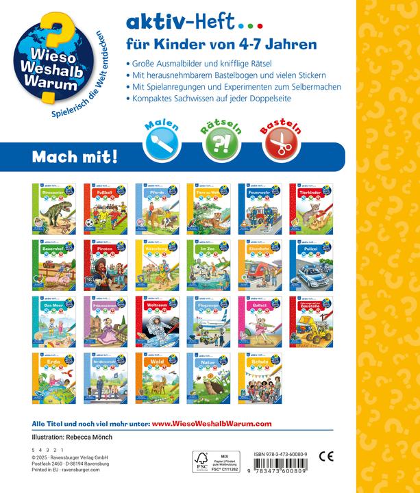 Actual product image Ravensburger Wieso? Weshalb? Warum? aktiv-Heft: Schule (German, Rebecca Mönch, 2025)