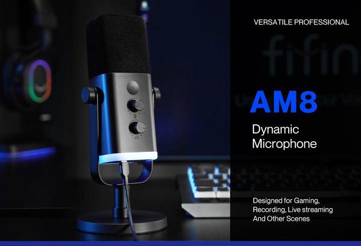 Productafbeelding Fifine AM8 condensatormicrofoon 3,5 mm, USB-C en XLR