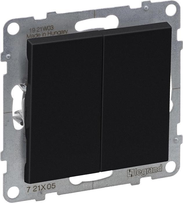 Image du produit Legrand 2g One-Way Switch Auto Terminals Black