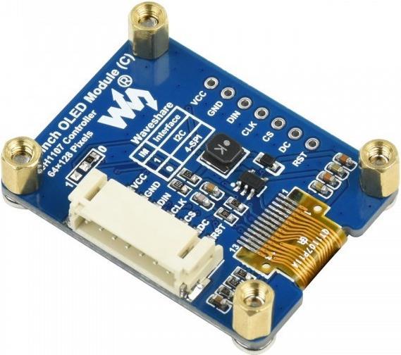 Produktbild WaveShare OLED Display 64x128 1.3inch weiss I2C SPI