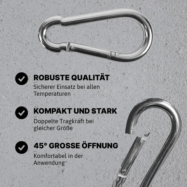 Image du produit Dönges Feuerwehr-Karabinerhaken, DIN 5299 C, 70 x 7 mm, verzinkt, 7 x 70 mm