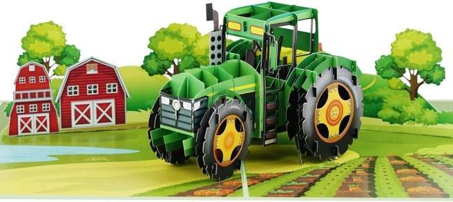 Produktbild MU Classic 3D Pop-Up Grusskarte - Traktor (1 Stk.)
