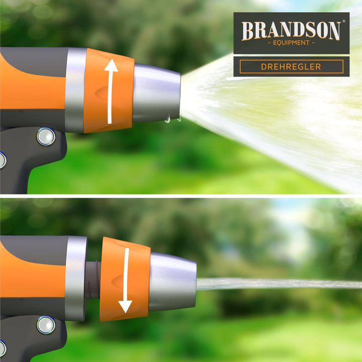 Image du produit Brandson Douchette de jardin, arroseur de jardin, pistolet d'arrosage, débit réglable, poignée pistolet