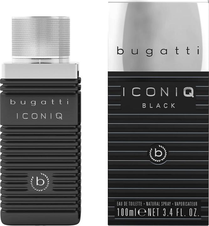 Produktbild Bugatti Iconiq Black Parfüm für Männer 100ml - Holziger Bernsteinduft (Eau de Toilette, 100 ml)